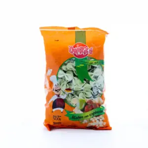 Fideos QUE RICO Monos-Espinaca 500 Gramos