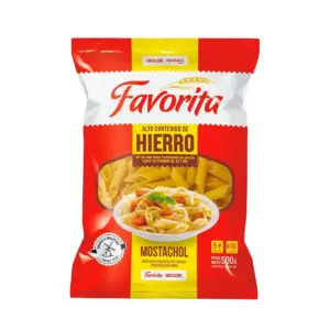 Fideos FAVORITA S&G Mostachol 500 Gramos