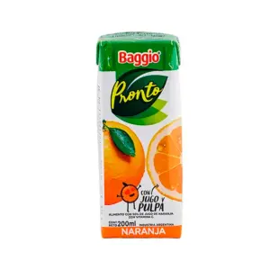 Jugo BAGGIO P.Tb. Naranja 200 ml