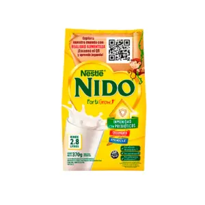 Leche Polvo NIDO FG.Prebio. Bsa. 370 Gramos