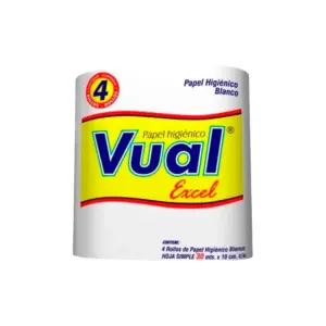 Papel Hig.VUAL Excel E/Bco. 4un. 30 M