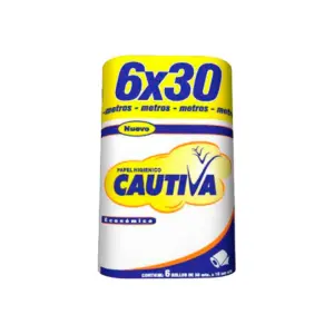 Papel Hig.CAUTIVA Nat. 6un. 30 M