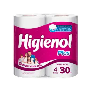 Papel Hig.HIGIENOL DH.Plus 4un. 30 M