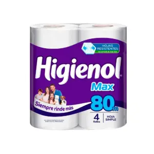 Papel Hig.HIGIENOL Max Panal 4un 80 M