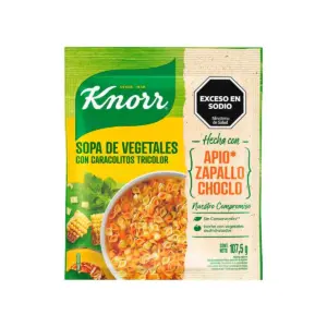 Sopa T/C KNORR Veg.Caracolitos Tricolor 107.5 Gramos