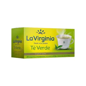 Te LA VIRGINIA Verde 20 Sobres