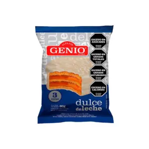 Alfajor GENIO Triple Blanco R/DDL 60 Gramos