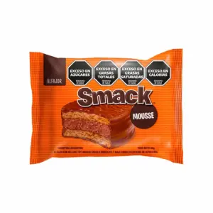 Alfajor SMACK Mousse Rell. Choc&Mani 50 Gramos