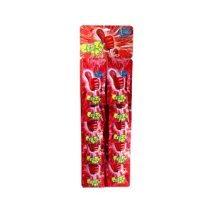 Chup.CRAZY POP Tira Frutilla 12 Gramos