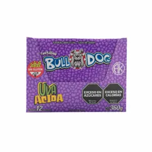 Pastillas BULL DOG Acidas Uva 30 Gramos